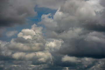 Dark rain clouds in the sky, The rain is coming soon.