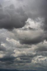 Fototapeta premium Dark rain clouds in the sky, The rain is coming soon.