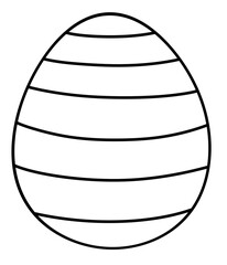 Happy easter egg thin line icon