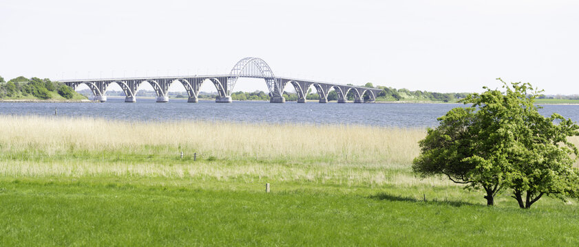 The road connection between the islands of Zealand and M&oslash;n in Denmark