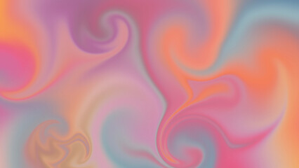 colorful smoky abstract background in pastel tones, smooth paint flow in pink and orange tones