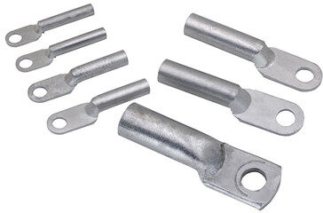 electrical wires connector round head isolated on white