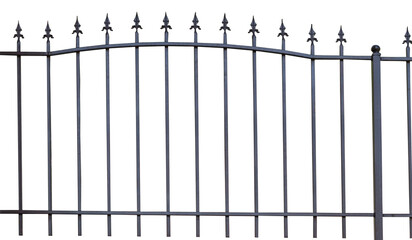Photos wrought iron fence on white