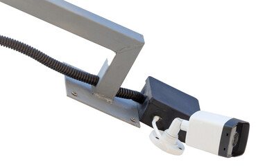 Spherical IP security cameras on white