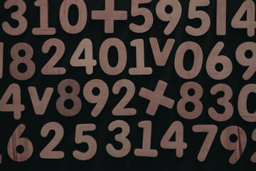 Background or texture of numbers. Finance data concept. Mathematic. Seamless pattern with numbers. Finance concept. 