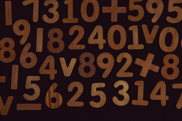 Background or texture of numbers. Finance data concept. Mathematic. Seamless pattern with numbers. Finance concept. 