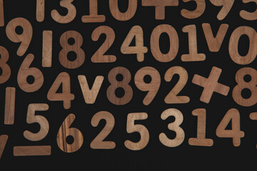 Background or texture of numbers. Finance data concept. Mathematic. Seamless pattern with numbers. Finance concept. 