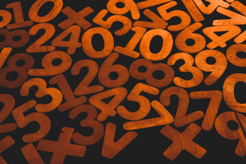 Background or texture of numbers. Finance data concept. Mathematic. Seamless pattern with numbers. Finance concept. 