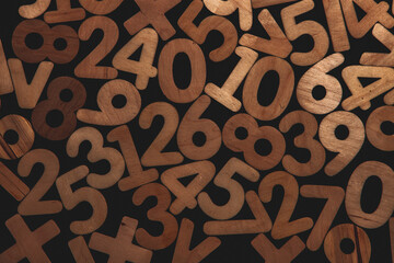 Background or texture of numbers. Finance data concept. Mathematic. Seamless pattern with numbers. Finance concept. 