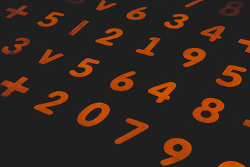 Background or texture of numbers. Finance data concept. Mathematic. Seamless pattern with numbers. Finance concept. 