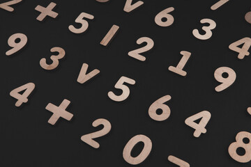 Background or texture of numbers. Finance data concept. Mathematic. Seamless pattern with numbers. Finance concept. 