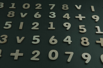 Background or texture of numbers. Finance data concept. Mathematic. Seamless pattern with numbers. Finance concept. 