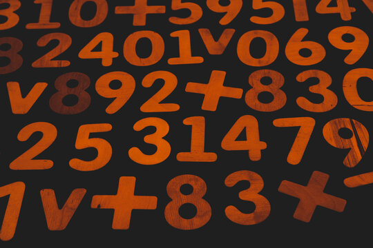 Background or texture of numbers. Finance data concept. Mathematic. Seamless pattern with numbers. Finance concept. 