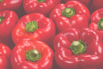 Fresh red bell pepper background.
