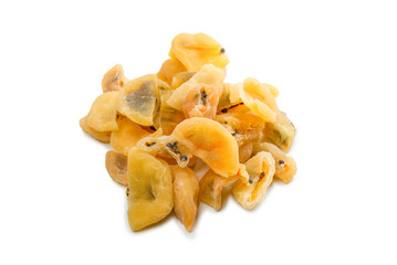 Dried passion fruit isolated on a white background.