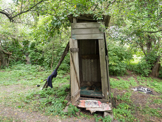 old outdoor rustic toilet