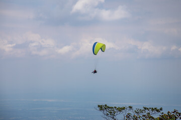 Paragliding from the mountains of villaviencio in Colombia