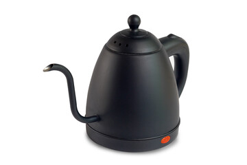 Modern electric kettle for coffee bar or home kitchen room.