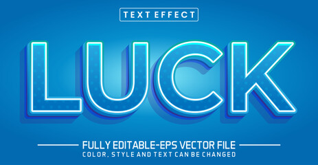 Editable text style effect, Luck text style