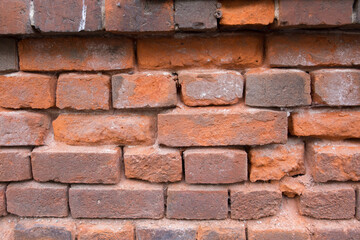 An old rough brick wall . Abstract web banner. Space for copying.