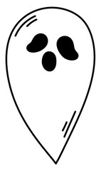 Halloween ghost icon cartoon.