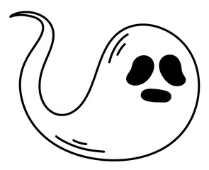 Halloween ghost icon cartoon.