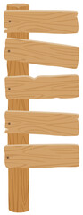 シンプルな木製の案内立て看板／丸太を左に寄せたタイプ（オーク素材風）