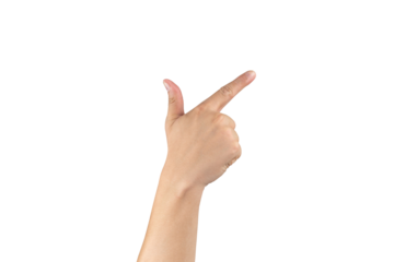 Asian back hand shows and counts 7 (seven) sign on finger on isolated white background. Clipping path