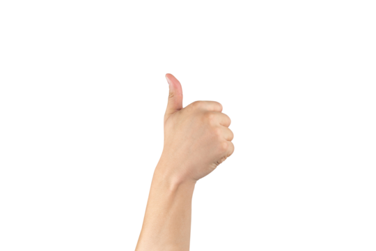 Asian back hand shows and counts 6 (six) sign on finger on isolated white background with clipping path