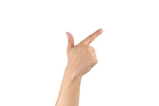 Asian back hand shows and counts 7 (seven) sign on finger on isolated white background. Clipping path