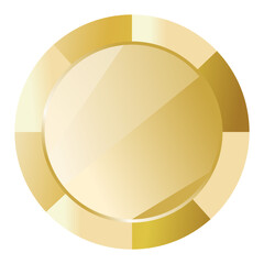 golden color casino poker chip