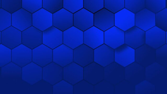 Blue hexagon pattern background, cell backdrop. Tile layout