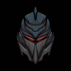 mecha head spartan vector