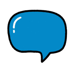 Blue comic speech bubble