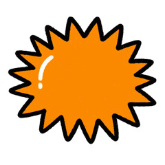 orange comic speech bubble