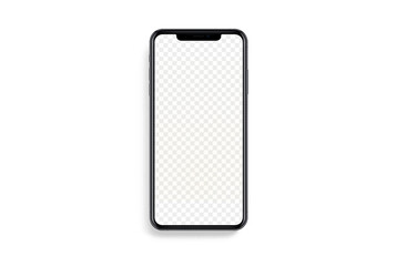 luxury smartphone device screen mockup design isolated on white background.