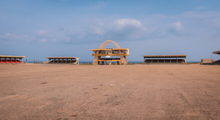 View to the Black Star Square, also known as Independence Square, in the heart of Accra, Ghana