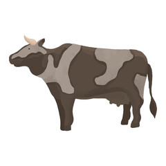Watercolor Cow, Hand painted farm clipart.