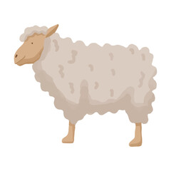 Watercolor Sheep, Hand painted farm clipart.