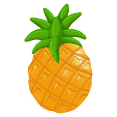 Watercolor Pineapple, Hand painted fruit clipart.