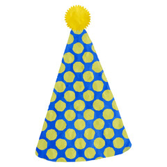 Watercolor Party hat, Hand painted party decoration clipart.