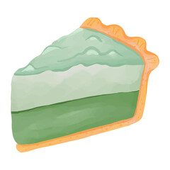 Watercolor Cake, Hand painted sweet clipart.
