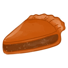 Watercolor Cheesecake, Hand painted decoration clipart.