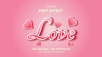 love 3d editable text effect