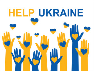 Help Ukraine. Stop war, assistance in conflict resolution concept. Help Ukraine concept banner