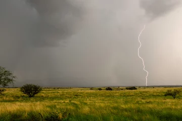 Fotobehang Monsoon storm with lightning in Arizona © SE Viera Photo