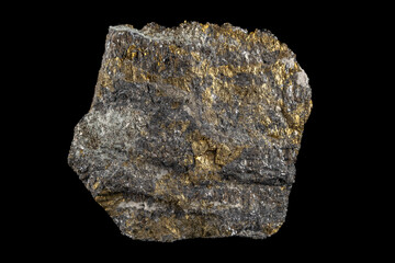 Massive sulphide ore (chalcopyrite, sphalerite, galena, pyrite) - obrazy, fototapety, plakaty