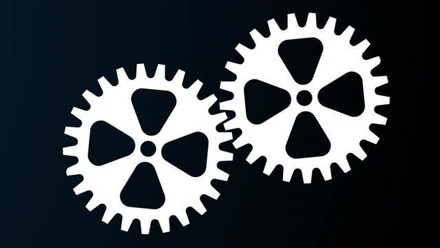 10 second long video clip of white gears turning and working. "Mechanical Harmony: White Gears in Motion (10-second Video)"