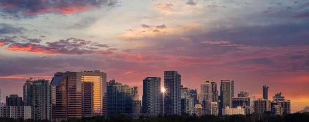 Fototapeta premium Panoramic View of North York part of Toronto GTA, an economic hub outside Downtown Toronto.