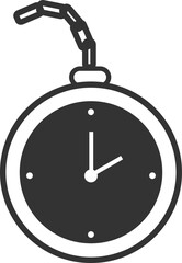 Gold Pocket Watch, Pocket Watch, Watch Icon, Watch Vector, Time Clock, Clock Icon, Clock Vector, Vector Isolated Illustration Background